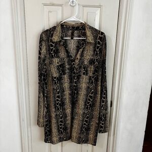Animal print short dress / tunic